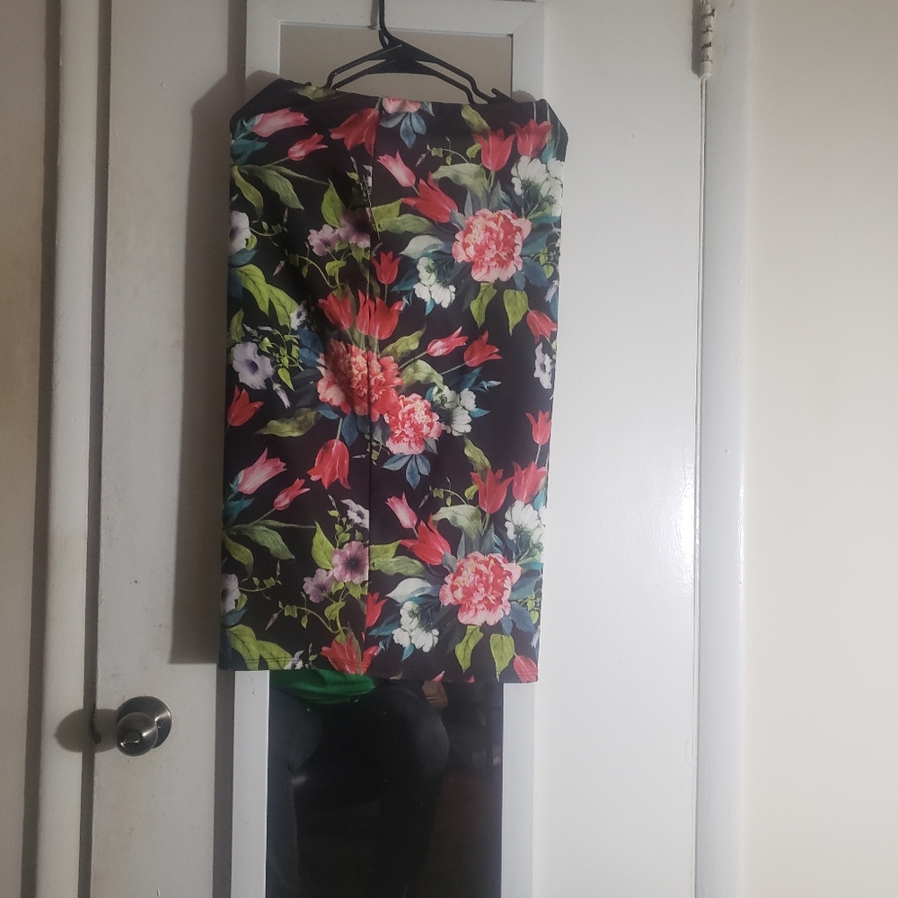 Floral Print  Pencil Straight Skirt